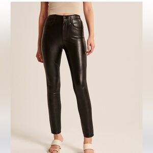 Abercrombie vegan leather high rise skinny pant